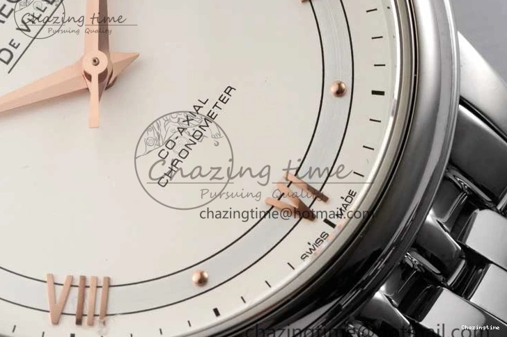 0107 Casual De Ville SS DIWF 1:1 Best Edition White Dial RG Markers on SS Bracelet MIYOTA 7847